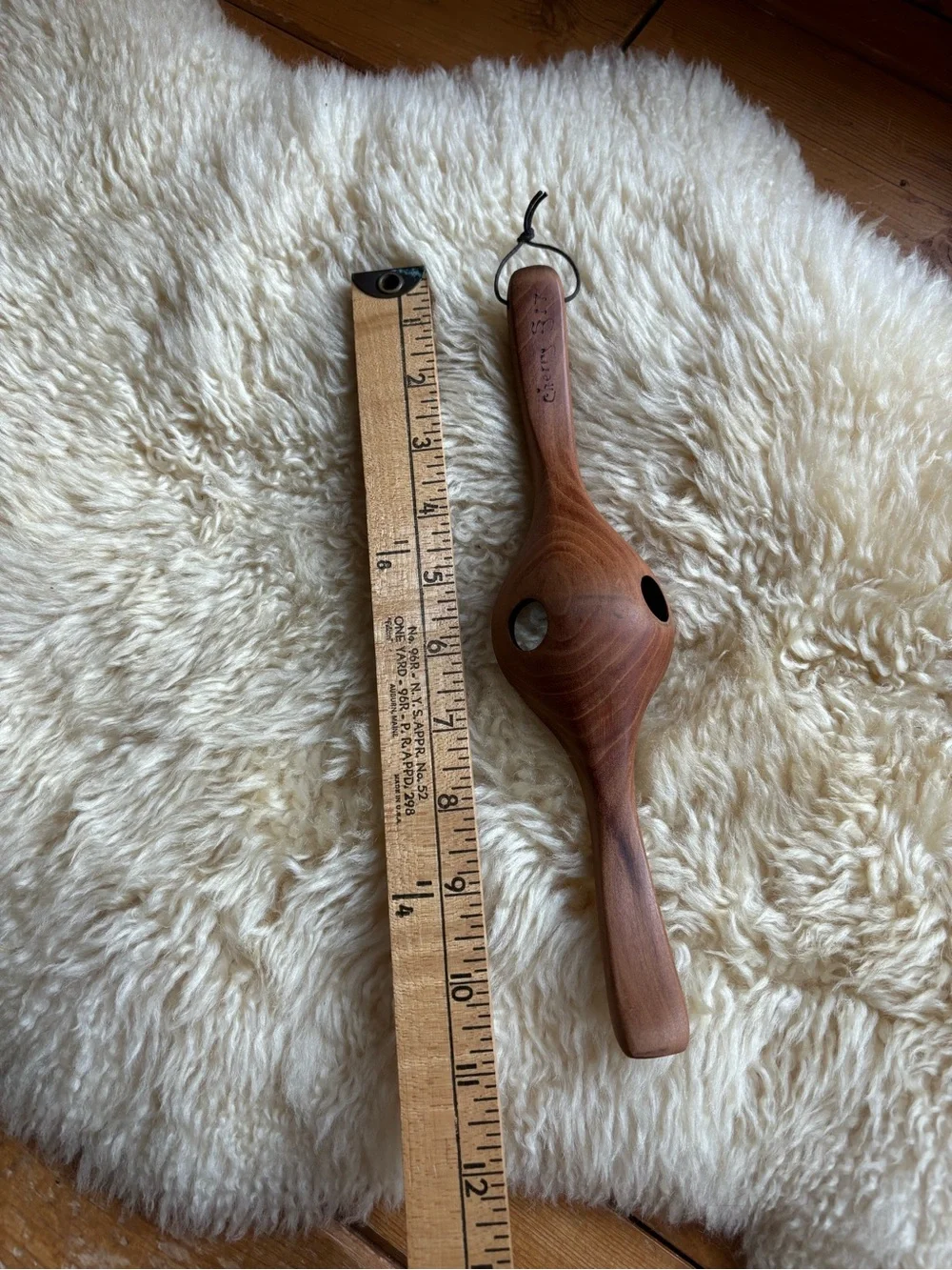 Hand Carved Wooden Egg Separator